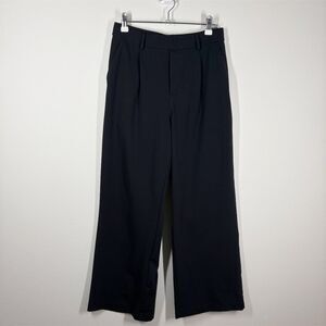 Halara High Waisted Side Pocket Straight Leg Work Pants Size M Short Black Ponte